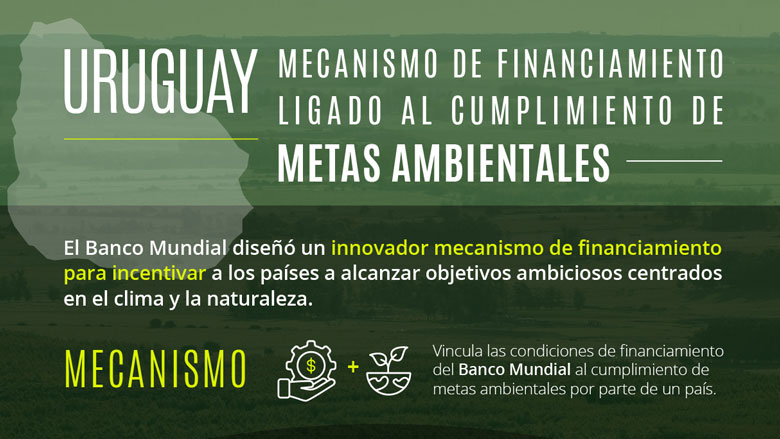 Uruguay recibe un préstamo pionero, que premia el cumplimiento de ambiciosas metas ambientales 
